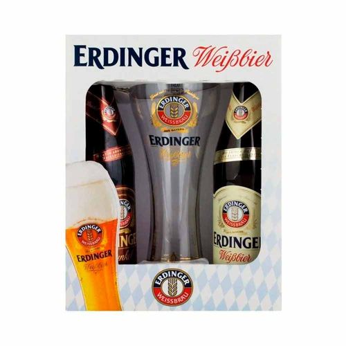 Kit 2 Cervejas Erdinger + Copo Exclusivo 500ml