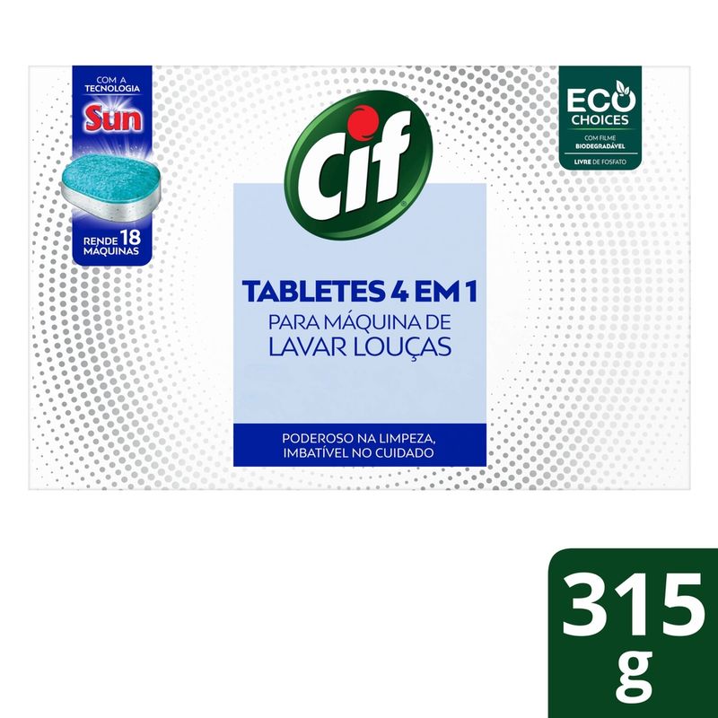 Tabletes-4-em-1-Cif-Para-Maquina-de-Lavar-Loucas-315g