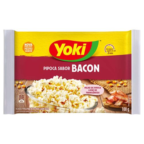 Pipoca para Microondas Yoki Bacon 100g