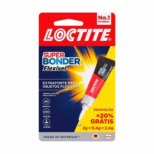 Cola Super Bonder Flex 2G + 0,4G Grátis