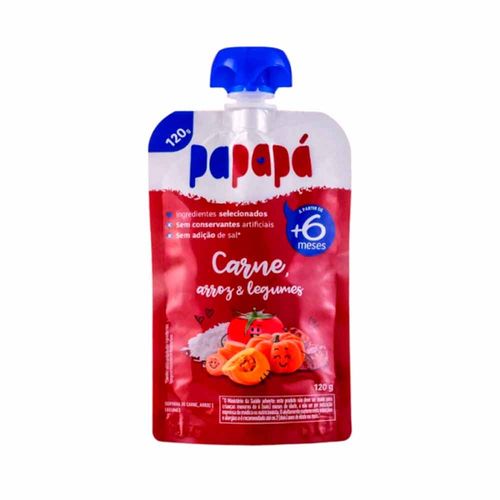 Papinha Papapá Carne Arroz e Legumes 120g