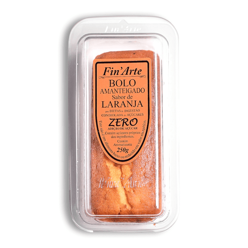 Bolo Fin'Arte Zero Açúcar Laranja 250g