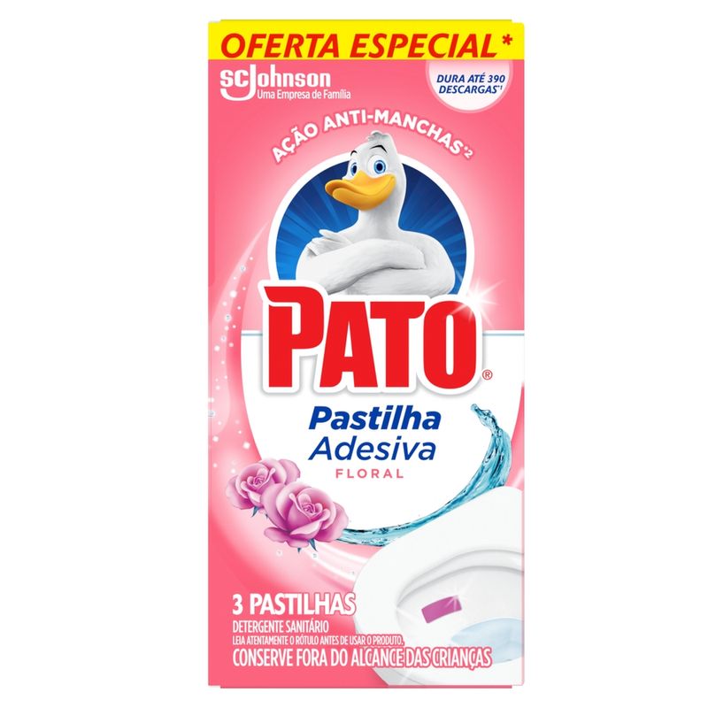 Detergente-Sanitario-Pastilha-Adesiva-Floral-Pato-3-Unidades-Gratis-20--de-Desconto