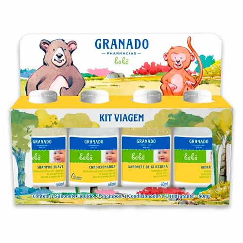 Kit Viagem Granado Bebê com 4 Unidades 60ml