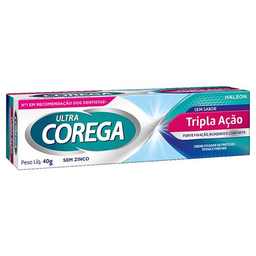 Creme Fixa Dentadura Ultra Corega Tripla Ação 40g