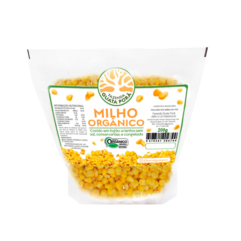 Milho Verde Orgânico Congelado Fazenda Guata Porã 200g