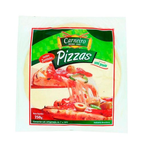 Massa Para Pizza Semipronta Carneiro 2 Unidades 250g