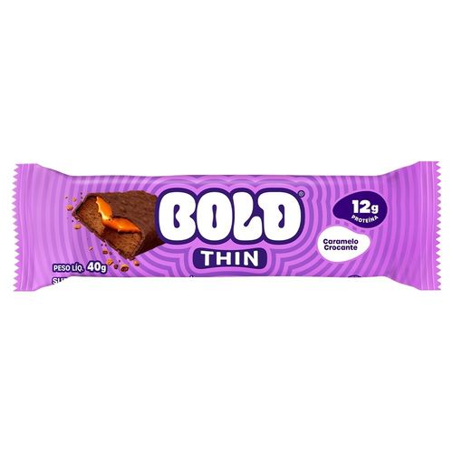 Barra Proteica Bold Thin Caramelo Crocante 40g