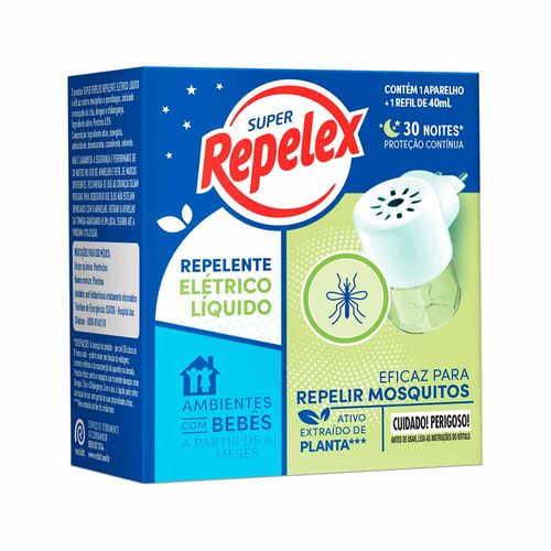 Kit Aparelho + Refil Repelente Repelex 30 Noites 40ml