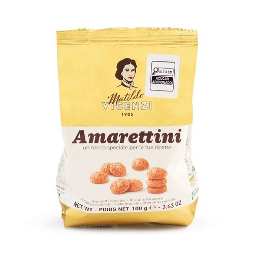 Biscoito Italiano Matilde Vicenzi Amarettini Amêndoas Pacote 100g