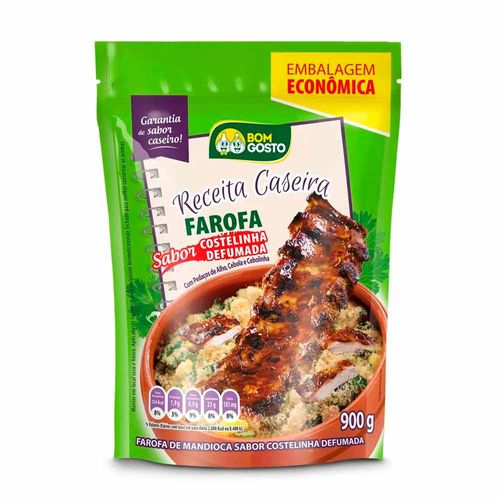 Farofa Caseira Costelinha Defumada Bom Gosto 900g