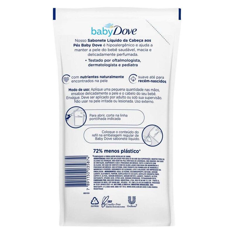 Sabonete-Liquido-Infantil-Refil-Dove-Baby-Hidratacao-Enriquecida-180ml