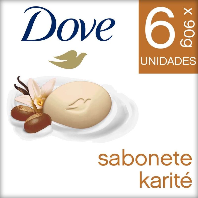 Pack-Sabonete-Barra-Oleo-de-Karite-e-Baunilha-Dove-Delicious-Care-Envoltorio-6-Unidades-90g-Cada-Leve-Mais-Pague-Menos