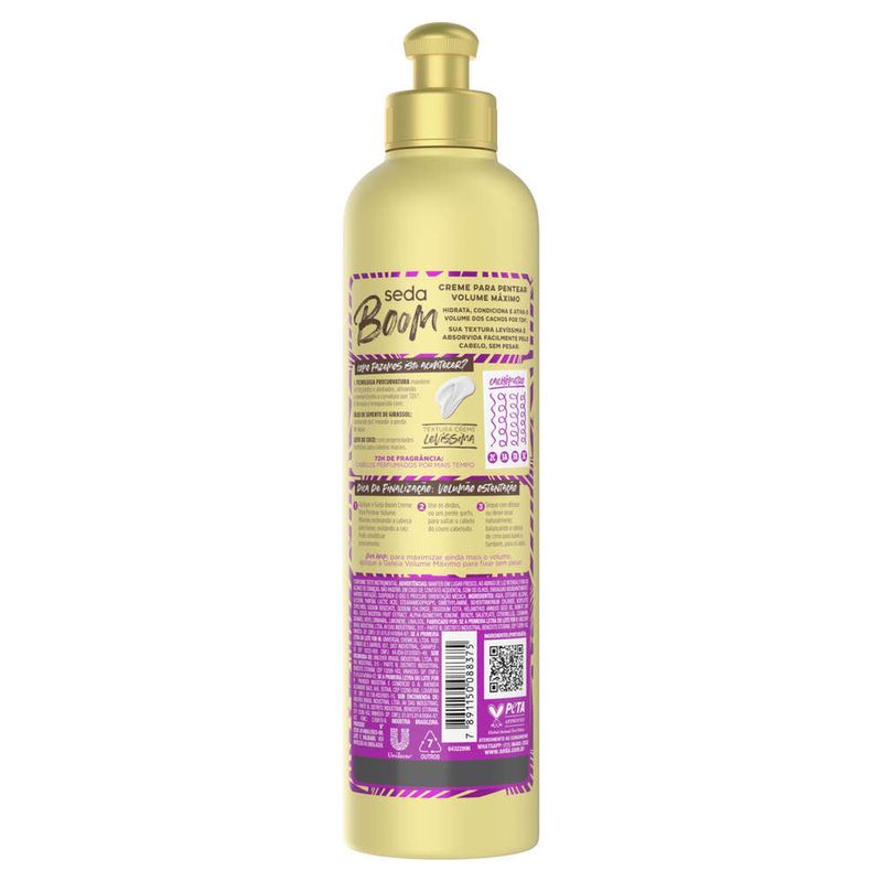 Creme-para-Pentear-Seda-Boom-Volume-Maximo-350ml