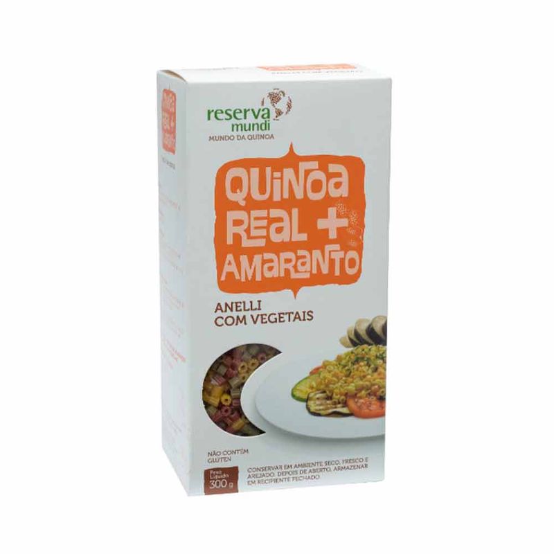 Massa-Anelli-Quinoa-Tricolor-Reserva-Mundi-300g