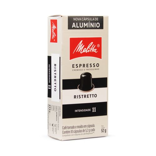 Cápsulas de Café Melitta Espresso Ristretto Caixa com 10 Unidades