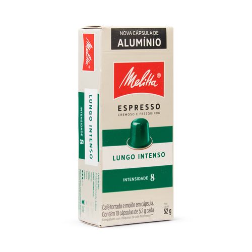 Cápsulas de Café Melitta Espresso Lungo Intenso Caixa com 10 Unidades