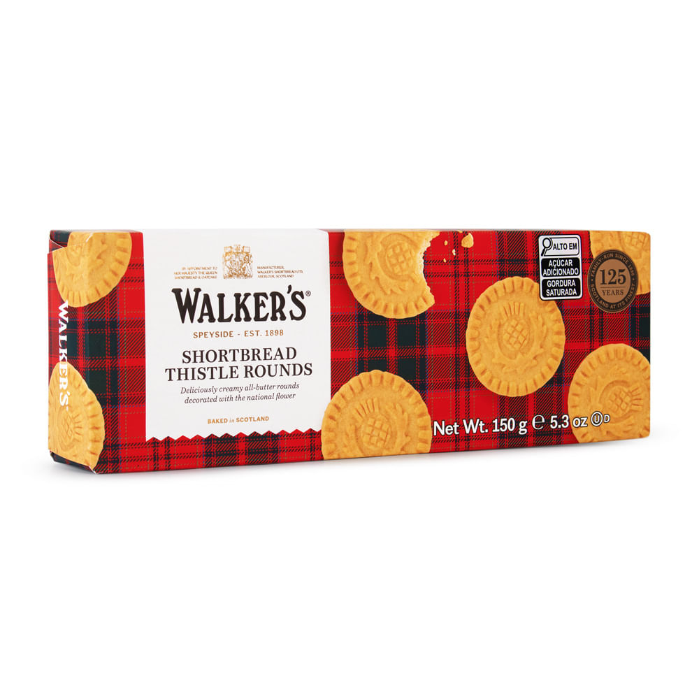 Biscoito Amanteigado Escocês Thistler Rounds Walkers 150g
