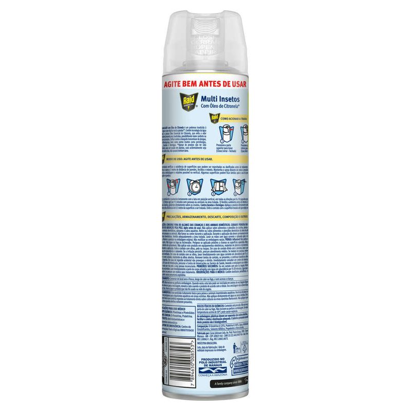 Inseticida-Aerossol-Multi-Insetos-com-Oleo-de-Citronela-Raid-Essencial-Frasco-420ml-Spray