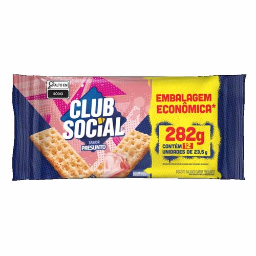 Biscoito Club Social Presunto 282g