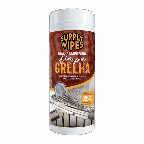 Toalha Umedecida Limpa Grelha Supply 35 Unidades