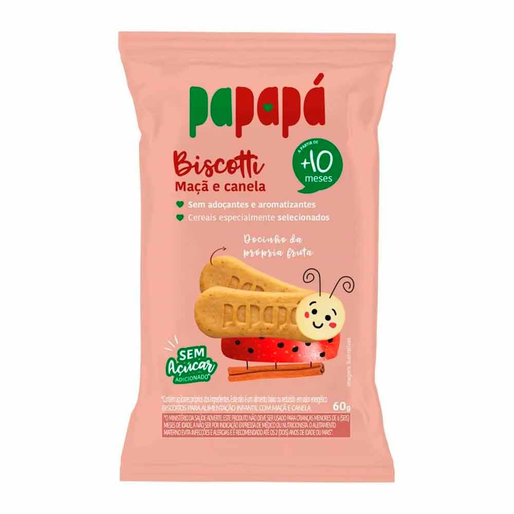 Biscoito Papapá Maçã e Canela 60g - Zona Sul