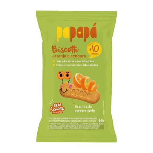Biscoito Papapá Laranja e Cenoura 60g