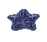 Conjunto 4 Estrelas Decorativas Cerâmica Ocean Azul Wolff Mesa 21cm