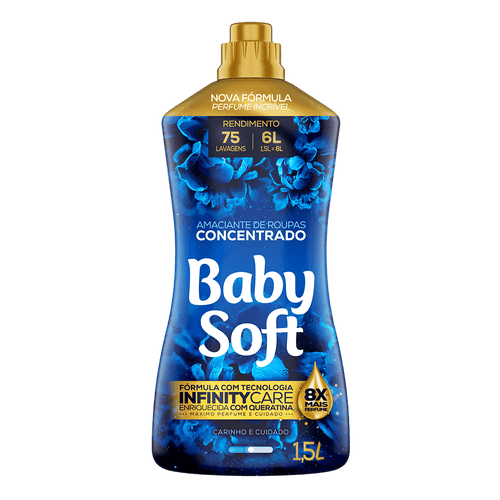 Amaciante para Roupas Concentrado Baby Soft Carinho 1,5L