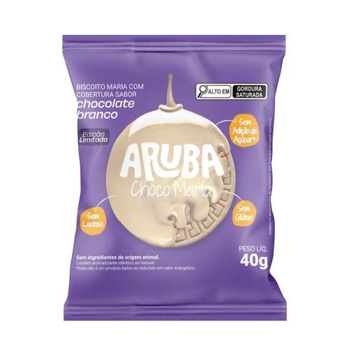 Biscoito Aruba Coberto de Chocolate Branco 40g