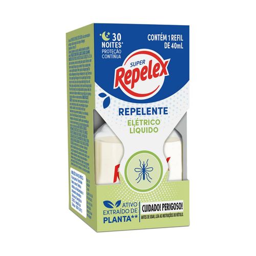 Repelente Elétrico Repelex 30 Noites Refil 40ml