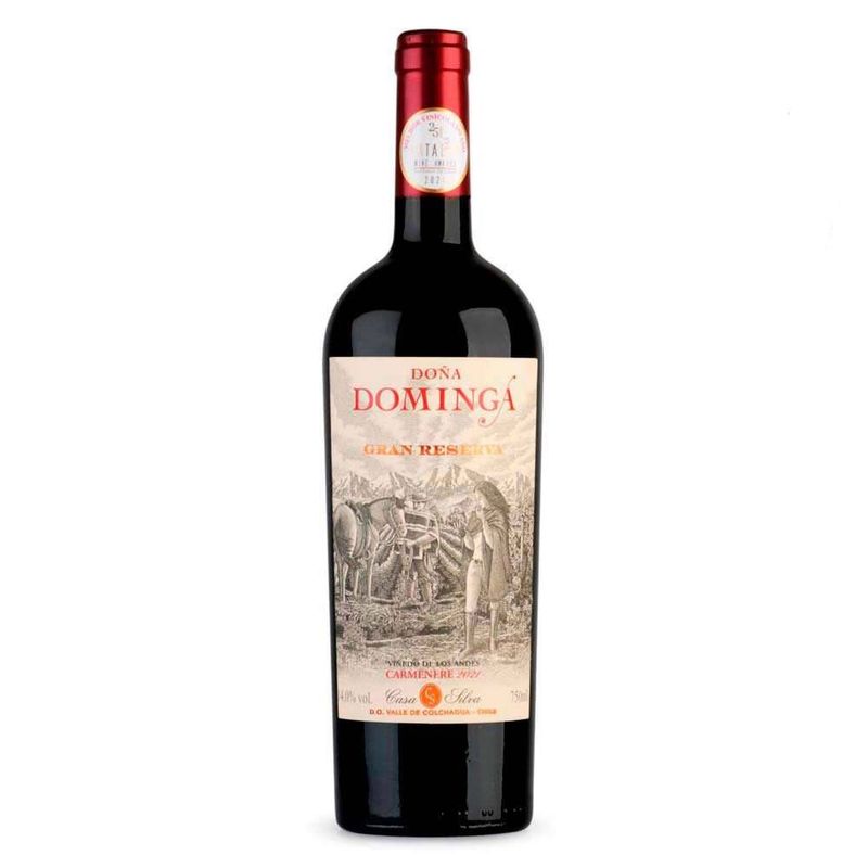 Vinho-Tinto-Chileno-Doña-Dominga-Carmenere-Gran-Reserva-De-Los-Andes-Garrafa-750ml