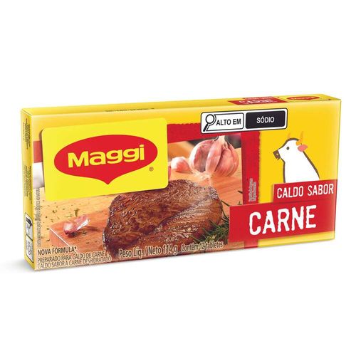 Caldo Tablete Carne Maggi Caixa 114g 12 Unidades