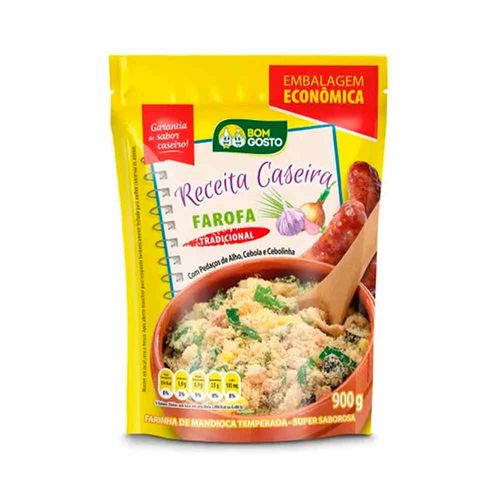 Farofa Caseira Tradicional Bom Gosto 900g