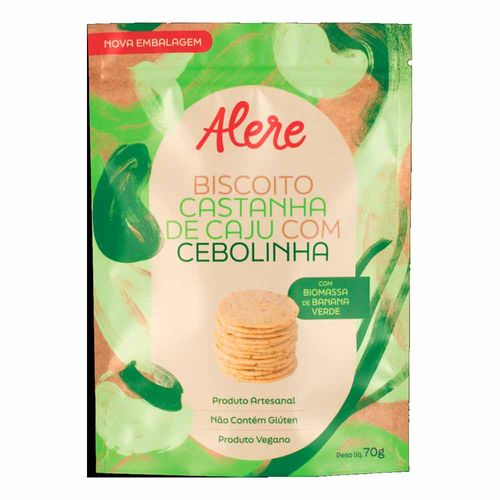 Biscoito Proteico Alere Castanha de Caju e Cebolinha 70g