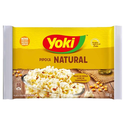 Pipoca para Microondas Yoki Natural 100g