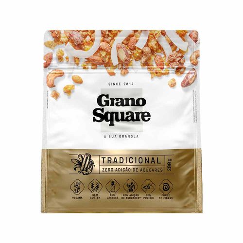 Granola Premium Zero Açúcar Grano Square Zip Lock 200g
