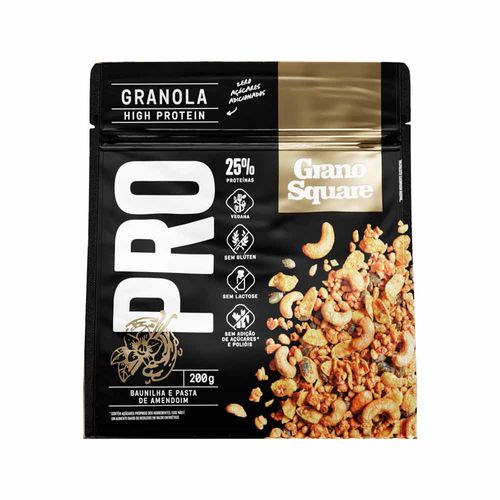 Granola Grano Square Proteica Baunilha e Pasta de Amendoim 200g