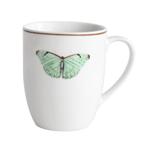 Caneca em Porcelana Borboleta L Hermitage 340ml