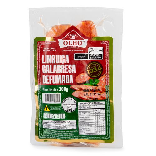 Linguiça Calabresa Olho Com 2 Unidades