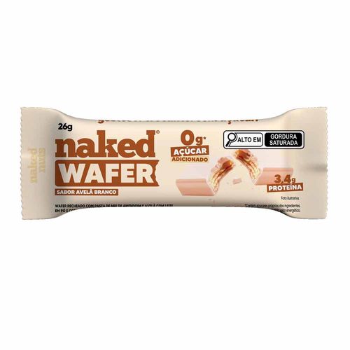 Naked Wafer Avelã Branco Naked Nuts 26g