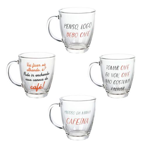 Caneca de Café Sincera Sortida Vidro Dynasty 330ml