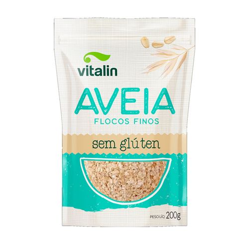 Aveia Vitalin Flocos Finos Sem Glúten 200g