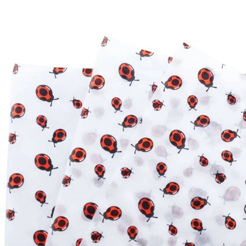 Papel Manteiga com Estampa Ladybug Lyor 50 Unidades