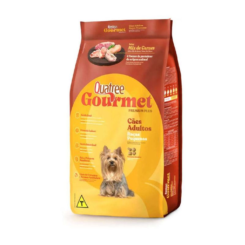 Racao-Quatree-Gourmet-Caes-Adultos-Racas-Pequenas-1Kg