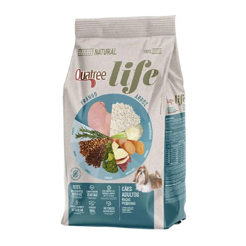 Racao-Quatree-Life-Caes-Adultos-Racas-Pequenas-3kg