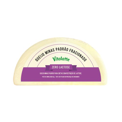 Queijo Minas Padrão Sem Lactose Vitalatte Fracionado 500g