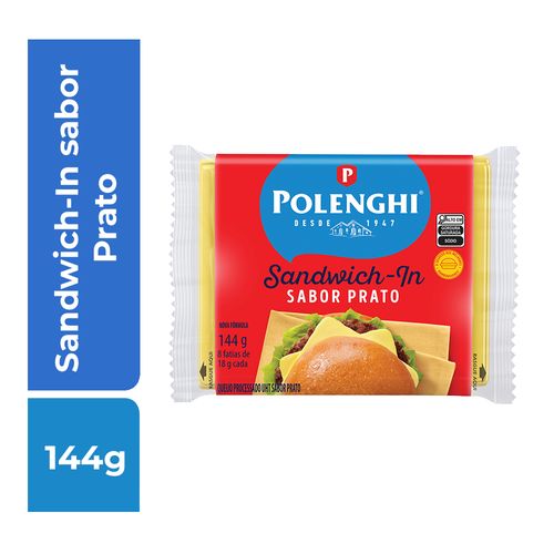 Queijo Sandwich-In Polenghi sabor Prato 144g
