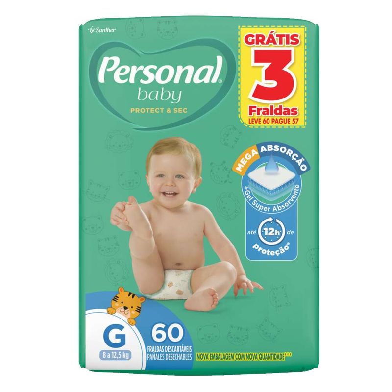 Fralda-Personal-Baby-Protect---Sec-Hiper-G-Pacote-com-60-Unidades
