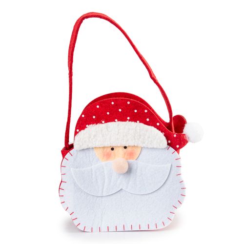 Bolsinha Noel Natal Vermelha e Branca 23cm x 15cm